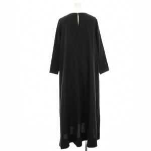 UNITED ARROWS STYLE FOR LIVING ワンピース マキシ ロング ウール混 長袖 黒 ブラック /HN