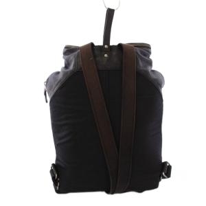 DIESEL リュックサック バックパック デニム 切替 ロゴ ダメージ加工 バイカラー 青 ブルー 黒 ブラック /BB