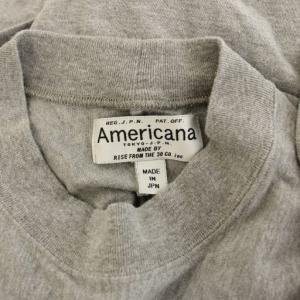 AMERICANA Tシャツ カットソー プリント 長袖 グレー /HN