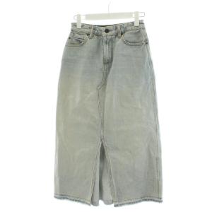 DENIM X alexanderwang デニムスカート ミモレ ロング 24 水色 ライトブルー /AN48