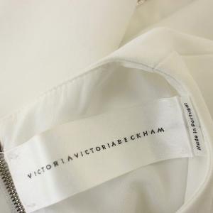 Victoria Beckham VICTORIA VICTORIA BECKHAM ノースリーブ ワンピース プリーツ 0 白 ホワイト