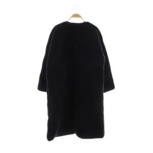 ABAHOUSE ボアコート アウター ノーカラー ネイビー /CX