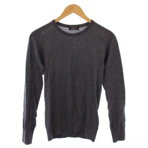 A.P.C ニット セーター 長袖 クルーネック 薄手 ワンカラー 無地 XS グレー /BB