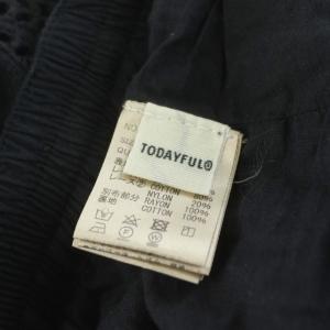 TODAYFUL 22SS PATCHWORK LACE PANTS パッチワークレースパンツ コットン 38 黒 ブラック
