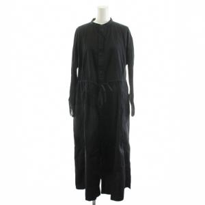 ワンピース ミモレ ロング 長袖 M 黒 ブラック PL91FH939 /AN7