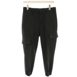 カーゴパンツ スラックス ウール混 44 黒 ブラック PBPA741H /HN