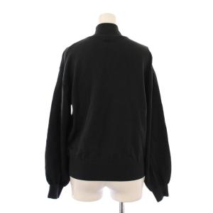 STRASBURGO ニット セーター 長袖 ハイネック ストレッチ 無地 ワンカラー 38 黒 ブラック /BB