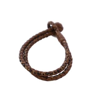 イントレチャート ブレスレット バングル レザー 茶 /KH OH