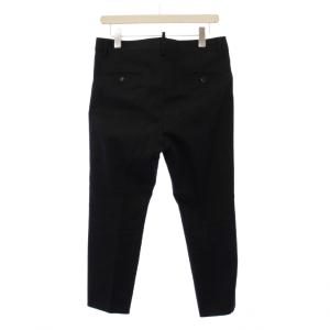 DSQUARED2 スラックスパンツ ジップフライ ワンカラー 無地 44 黒 ブラック /BB