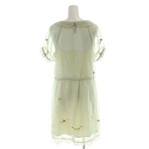 franche lippée ワンピース ミニ M 緑 グリーン 総柄 インナー付き /AP