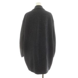 MUSE de Deuxieme Classe ネップツイード ハーフコート チェスターコート ウール アウター 黒 ブラック 21020500416030