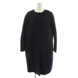 The cube ノーカラーコート 34 ネイビー