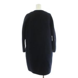 Max Mara The cube ノーカラーコート 34 ネイビー