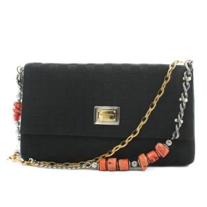 ショルダーバッグ チェック ブラック