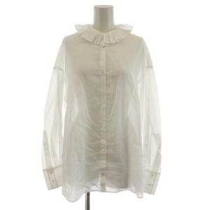 LEE別注 RUFFLED BL シャツ ブラウス 長袖 36 白 ホワイト 23AMSBL14 /AN56