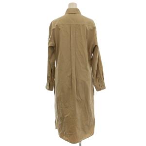 HERMES 変形 シャツワンピース H刺繍 40 ベージュ