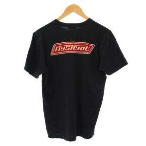 HYSTERIC GLAMOUR VIXEN GIRL プリントTシャツ 半袖 クルーネック ロゴ ストレッチ M 黒 ブラック 02181CT12