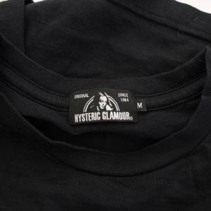 HYSTERIC GLAMOUR VIXEN GIRL プリントTシャツ 半袖 クルーネック ロゴ ストレッチ M 黒 ブラック 02181CT12