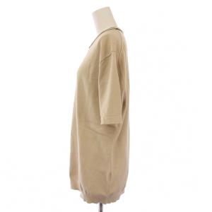 Theory 23SS VISP GORIS TEE ニット セーター 半袖 クルーネック 無地 L ベージュ /BB