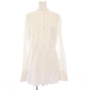 シャツ ブラウス 長袖 バンドカラー 38 白 300CA330-1840 /KH