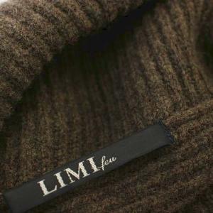 LIMI feu アシンメトリー ニット タートルネック リブニット F 茶 ブラウン LJ-L01-181 /G