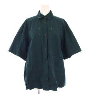 24SS SIDE SLIT SHIRT サイドスリットシャツ ブラウス 半袖 M 緑 470HS430-2000