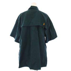 nagonstans 24SS SIDE SLIT SHIRT サイドスリットシャツ ブラウス 半袖 M 緑 470HS430-2000