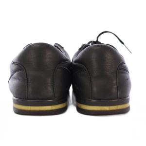 DOLCE&GABBANA ローカットスニーカー シューズ レザー ロゴ 7.5 黒 ブラック /BB