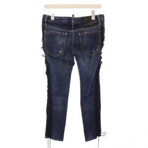 DSQUARED2 Deana jean デニムパンツ ジーンズ ボタンフライ サイドリボン ロゴパッチ 38 インディゴ