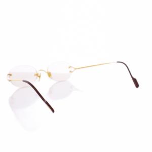 Cartier カラーサングラス クリア 140 ベージュ