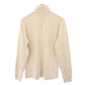 POLO RALPH LAUREN トレーナー スウェット 長袖 ハイネック ハーフジップ ロゴ ワンポイント S アイボリー /BB