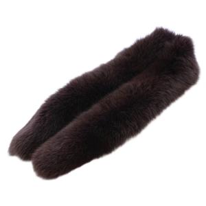 S Max Mara ティペット 毛皮 フォックスファー ワンカラー 無地 茶 ブラウン /BB