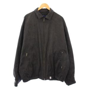 中綿ジャケット ブルゾン アウター ジップアップ ショート丈 ワンカラー XXL チャコールグレー /BB