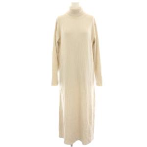 Wool outfit aline long dress リブニットワンピース ロング マキシ タートルネック
