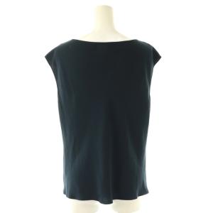 Theory 24SS POWDER CREPE SS COWL TOP ブラウス ノースリーブ プルオーバー S 紺