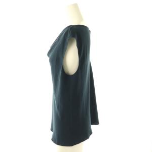 Theory 24SS POWDER CREPE SS COWL TOP ブラウス ノースリーブ プルオーバー S 紺