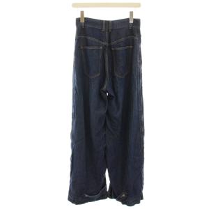 NOBLE 25SS MANYWAYフォルムチェンジデニムパンツ ジーンズ ワイド サイドジップ カットオフ 38