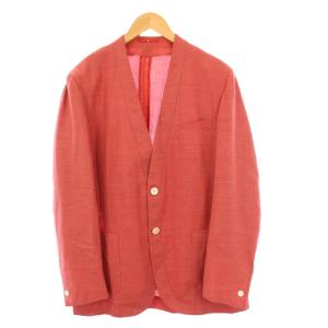 JADIGAN ノーカラージャケット 50 レッド