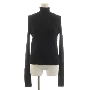Mery High Neck リブ タートルネック 1 ブラック S-KN-16