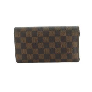 LOUIS VUITTON ポルトフォイユ サラ 長財布 小銭入れ フラップ ブラウン N61734 /MI OH