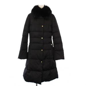 ダウンコート アウター ロング フォックスファー 40 黒 /KH