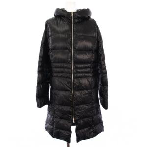 ダウンコート アウター ロング フーディ 42 黒 /KH