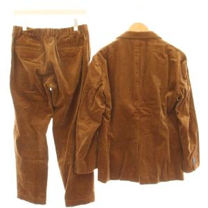UNITED ARROWS スーツ テーラードジャケット シングル 2B パンツ イージー M 茶 ブラウン コーデュロイ /HN