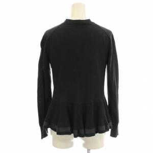 sacai luck ペプラム ニット カーディガン 長袖 2 黒 ブラック 13SSLU509 /G