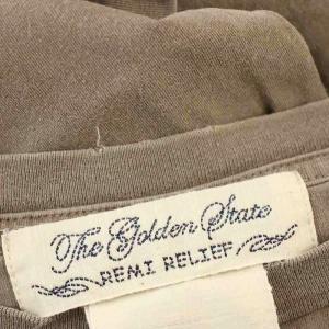 REMI RELIEF Tシャツ ダメージ加工 半袖 M 茶 ブラウン /G