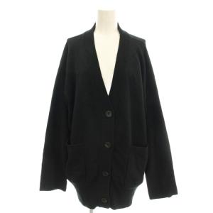 23AW コットンカシミヤビッグカーディガン ニット ロングカーディガン F 黒 ブラック 23080400706030