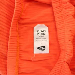 PLEATS PLEASE ISSEY MIYAKE スカート 3 オレンジ ロング丈 透かし編み フリンジ裾 PP72LG981 /JP