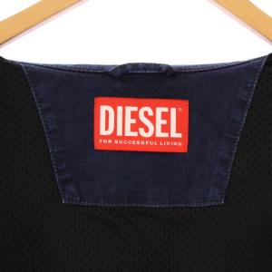 DIESEL D-RODNEY-NE スタンドカラージャケット デニム アウター ストレッチ ワンカラー M 紺 ネイビー