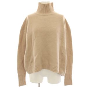 ニット セーター 長袖 タートルネック ラムウール カシミヤ混 ピンク /HN