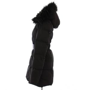 GYDA 24AW GYGYベルト付きロングダウンコート アウター ジップアップ フェイクファー ワンカラー F